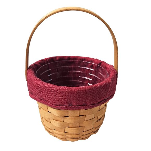 Longaberger Small Fruit Basket Protector Paprika Liner Set - Picture 4 of 7